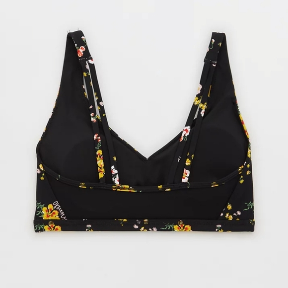 Offline by aerie NWT black floral sports bra size large - Picture 3 of 7